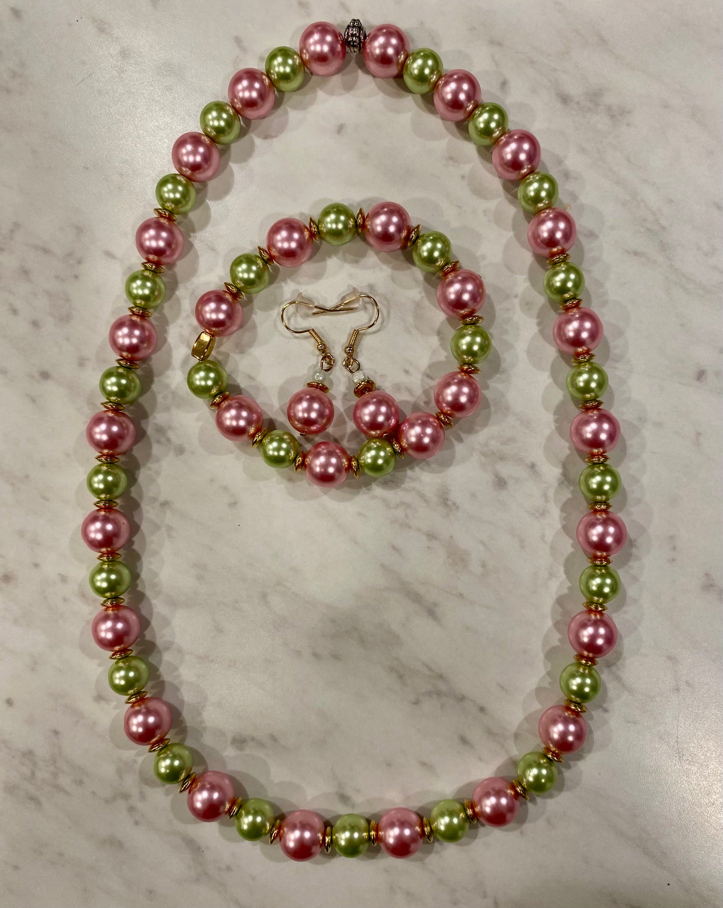 #Pink & Green Trio Set