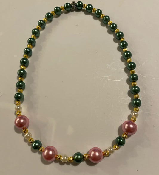 #Emerald Rose Necklace