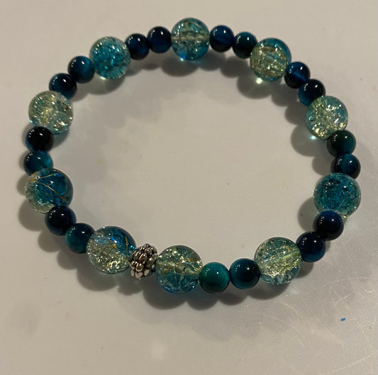 #Aqua Glass Reflection Bracelet