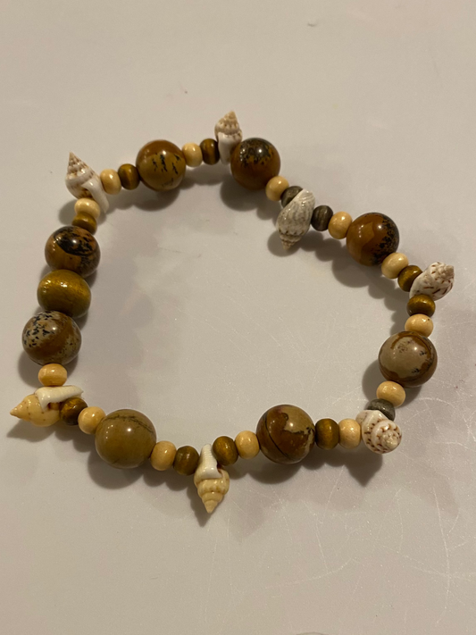 Natural Shell & Stone Bracelet