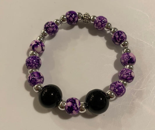 #Amethyst Marble Bracelet