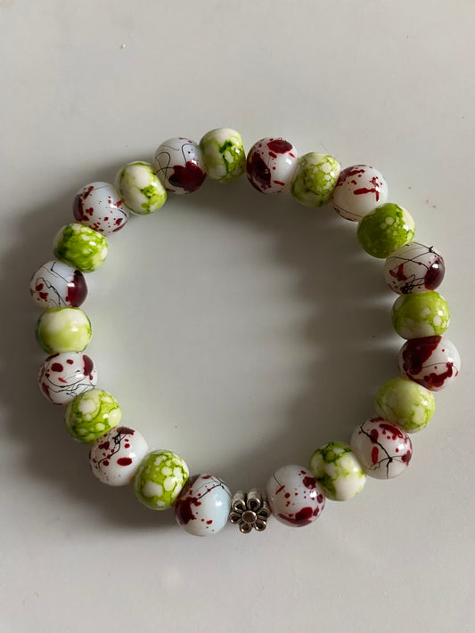 #Red Splatter Bracelet