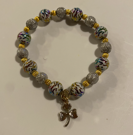 Silver Charm Multicolor Bracelet